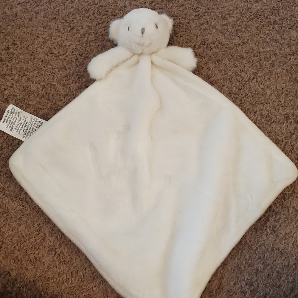 S.L. Home Fashions White Polar Bear Baby Lovey Security Snuggle Blanket Plush
